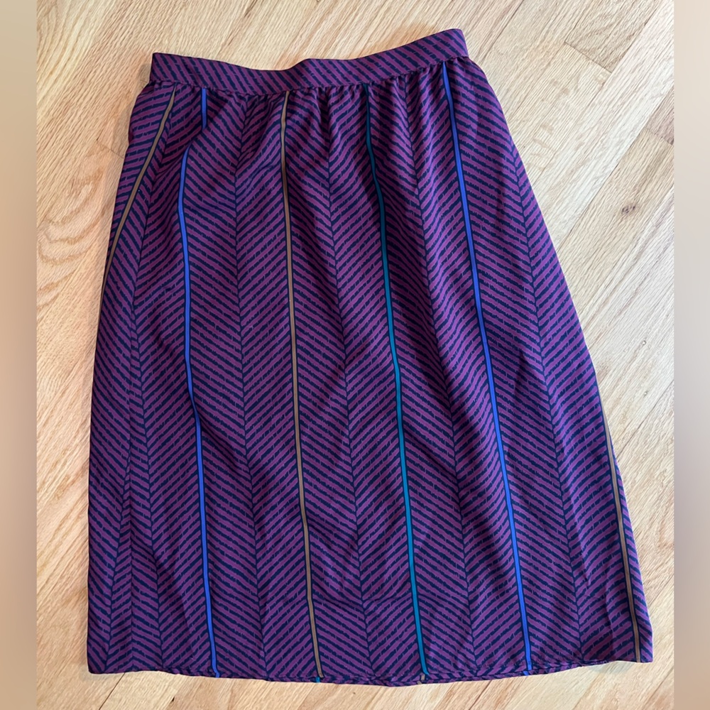 Sasson Jeans Purple Midi Pencil Skirt with Pleats